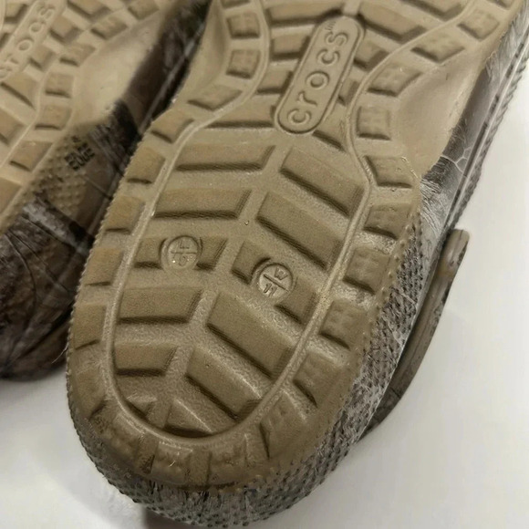Crocs Mules Slip On Shoes Sherpa Realtree Camo Camouflage Brown Women's Size 11 - Picture 8 of 9